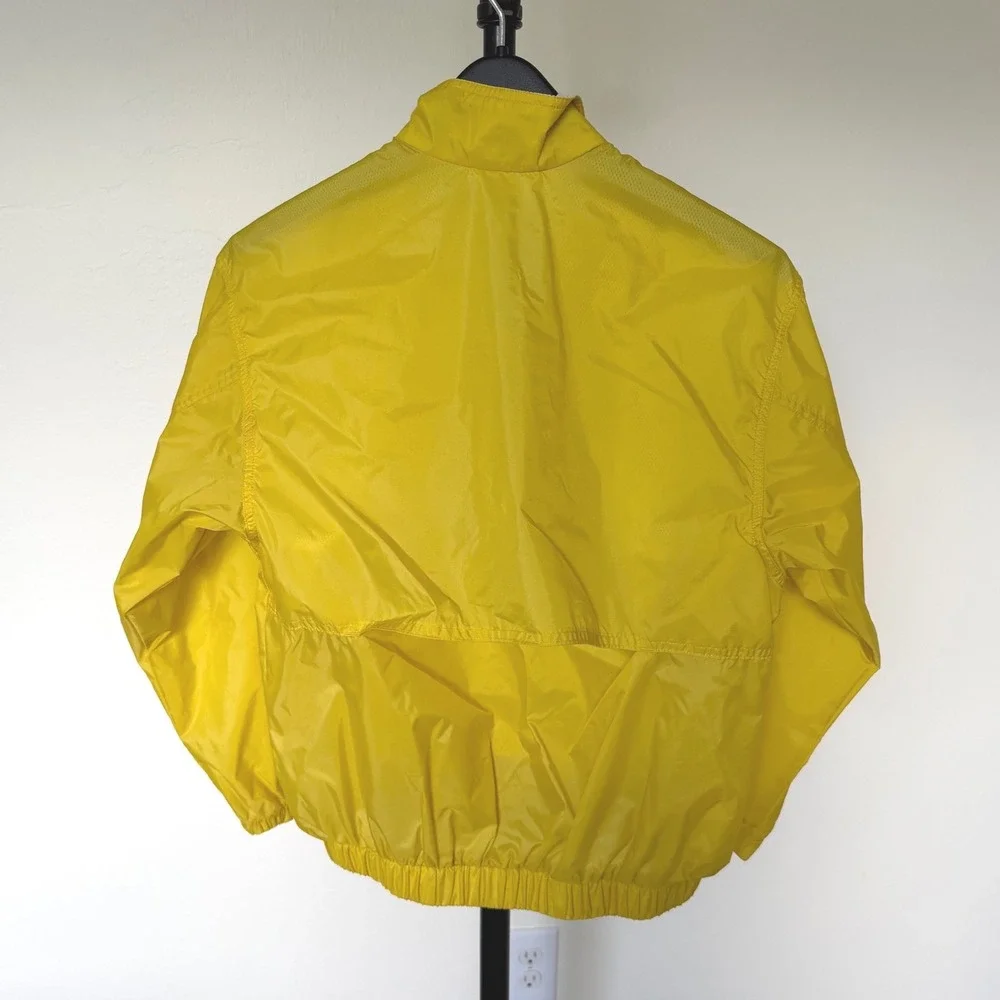 Nike Yellow Windbreaker Jacket Full Zip‎ Mesh Lined S Distressed